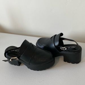 NWT Nasty Gal Black Platform Clog